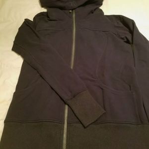 LULULEMON Navy Blue Zip Front Hoodie Sweatshirt